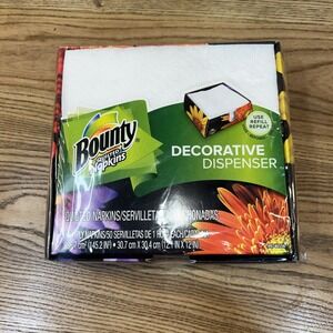 New Bounty Quilted Napkins Decorative Flower Dispenser Refillable‎ - 50 Napkins